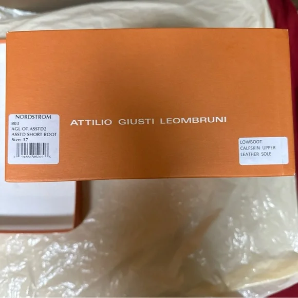 AGL Attilio Giusti Leombruni Empty Shoe Replacement Box 12.25 X8.75 X4.5” Orange - Picture 8 of 9
